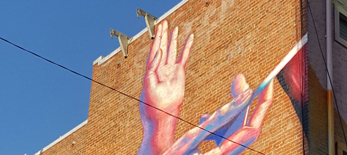 Hands mural