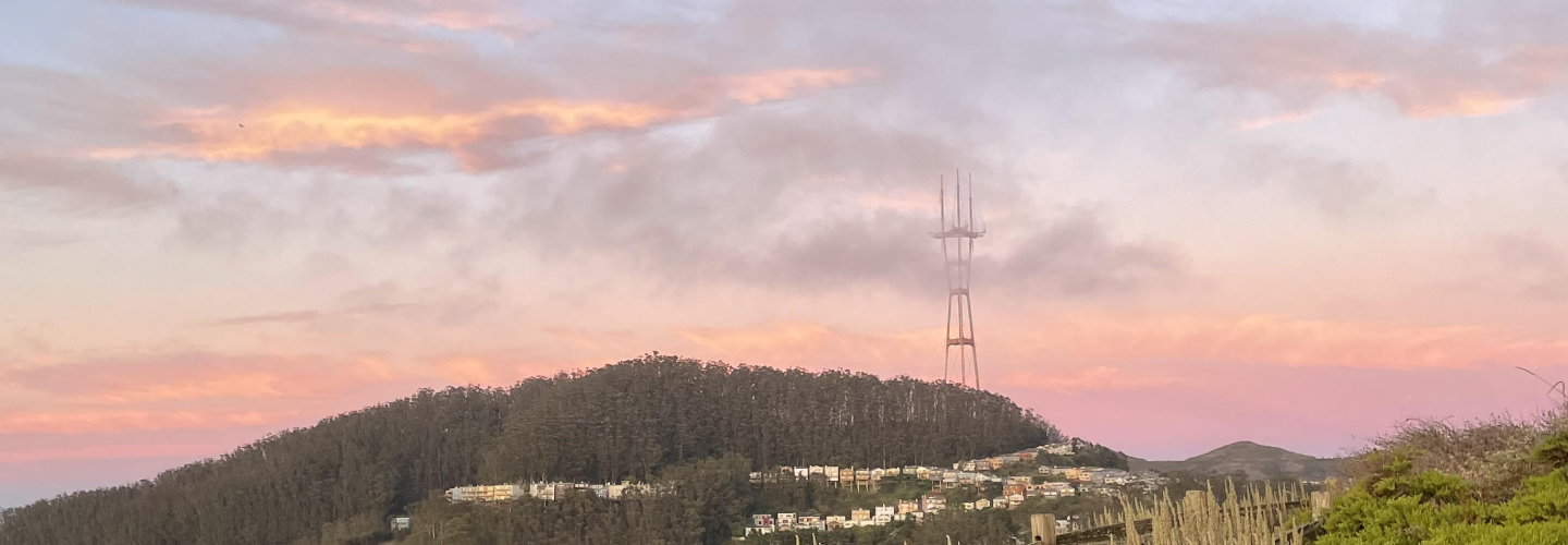 Twin Peaks at sunset