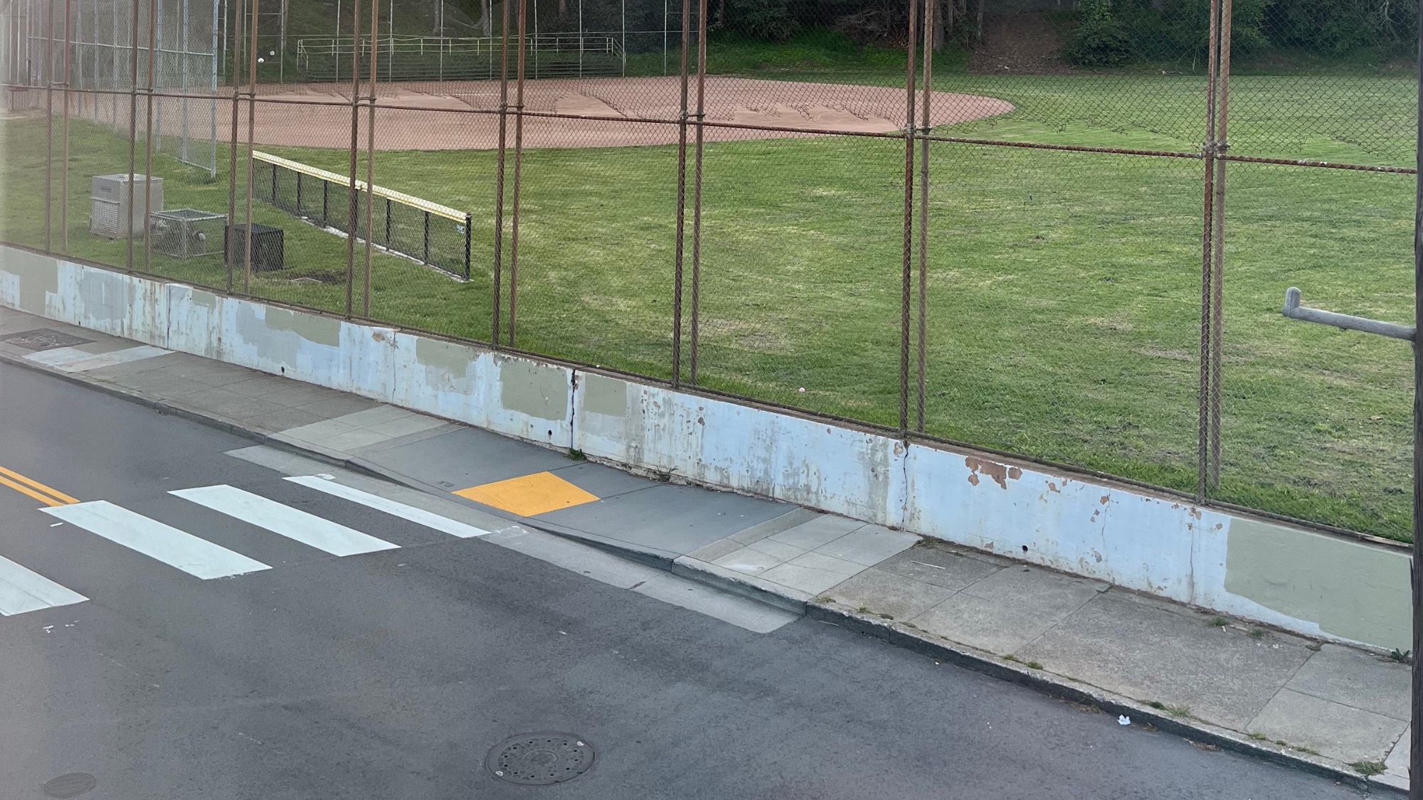 Glen Park retaining wall